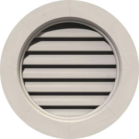 Ekena Millwork Round Gable Vent, Functional, Western Red Cedar Gable Vent w/ Brick Mould Face Frame, 14"W x 14"H GVWRO14X1400SFPWR